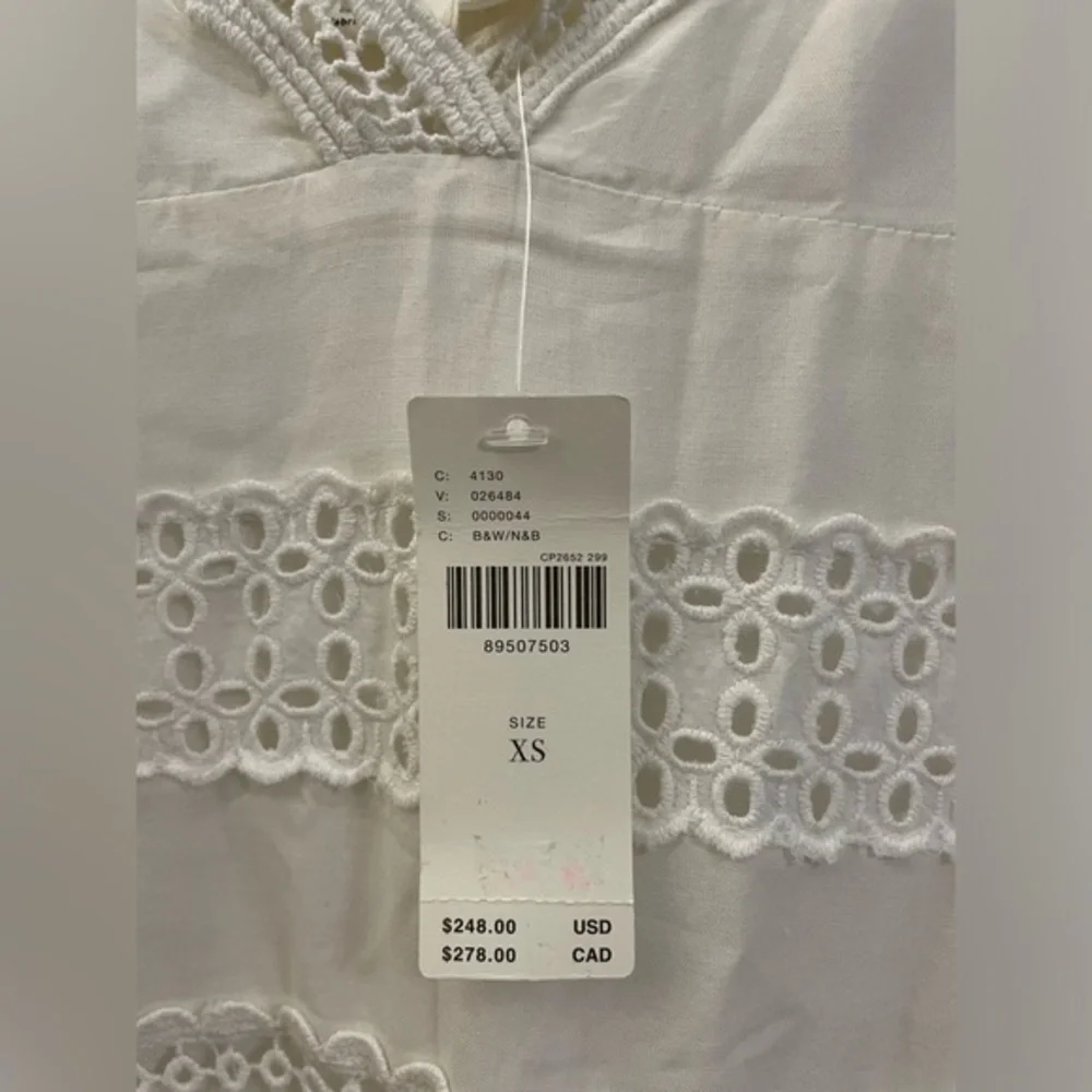 NWT Anthropologie V-Neck Lace Midi Dress in Black and White - XS - Picture 15 of 16